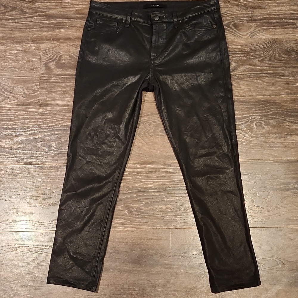 ❤️ JOES COATED CROPPED SKINNY JEANS IN JET BLACK, 10 (30) - Picture 7 of 12